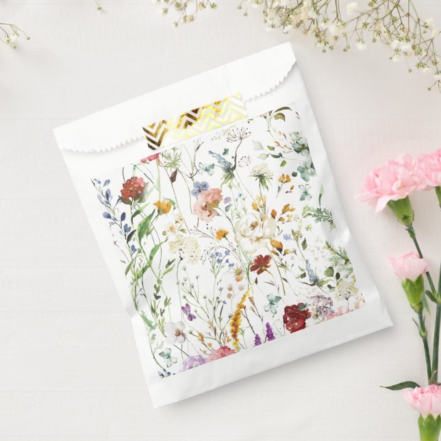 Sacolinha Boho Wildflower Watercolor Spring  Flower (Selado)