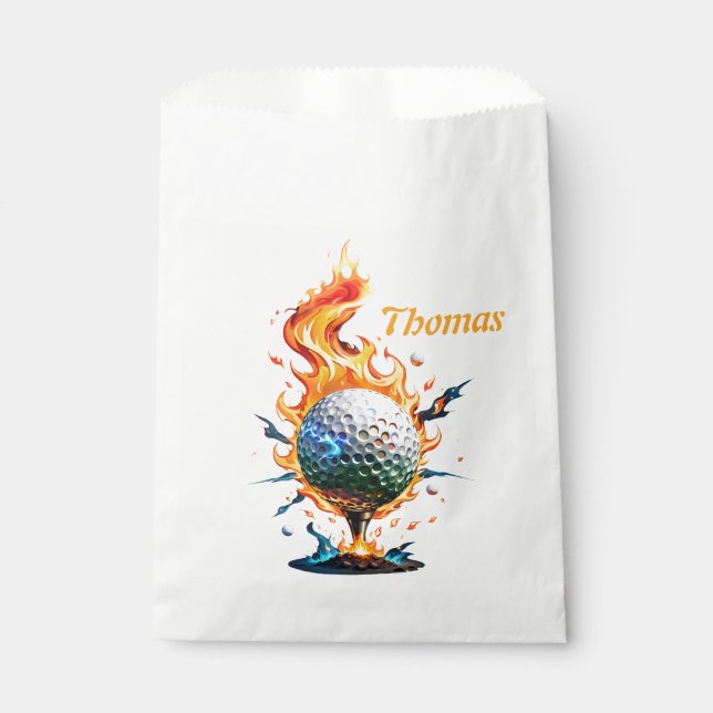 Sacolinha Bola branca-clara de golfe (Frente)