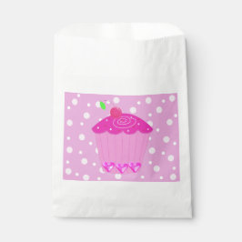 Sacolinha Bolinhas e Cupcake rosa