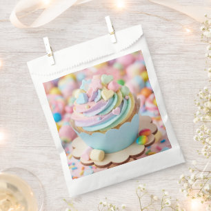 Sacolinha Bolo de Aniversário Colorido com Marshmallow Paste
