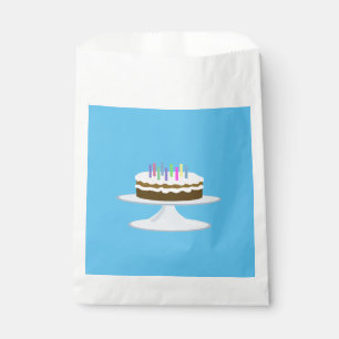 Sacolinha Bolo de aniversário de chocolate com velas