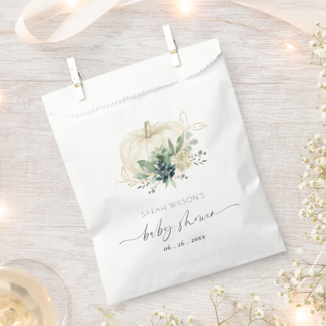 Sacolinha Bolo de bebê abóbora suculenta azul-esverdeado cre (Cortado)