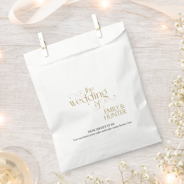 Sacolinha Bolo de Casamento da Tipografia do Ornamentado Neg (Cortado)