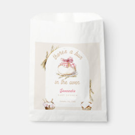 Sacolinha Bolo no Forno Laço Xadrez Rosa Chá de Bebê