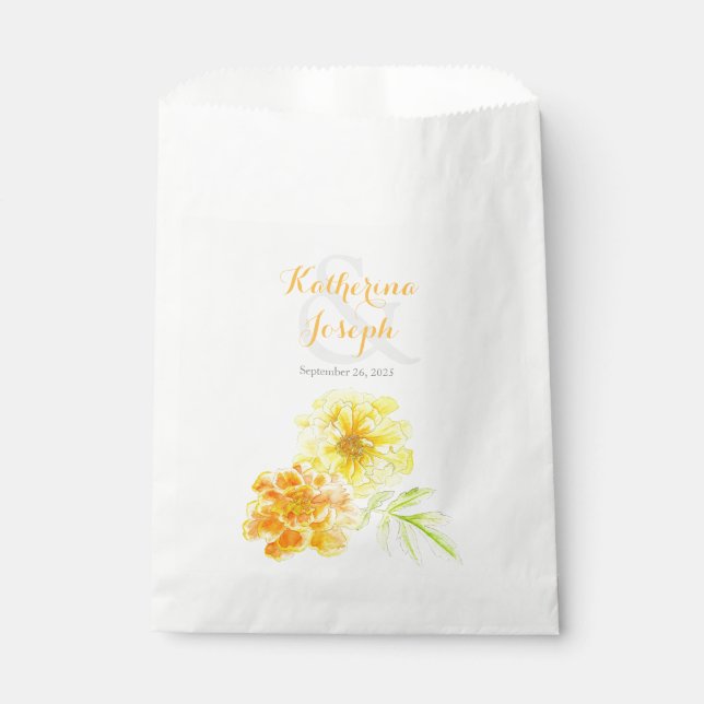 Sacolinha Bolsa de casamento de Marigold (Frente)