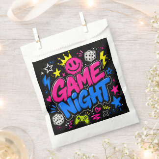 Sacolinha Bolsa de Favor de Festa Noturna de Jogos com Grafi