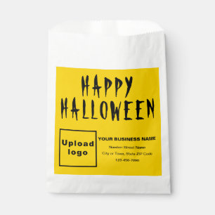 Sacolinha Bolsa de Papel em Segundo Plano Amarelo do Hallowe