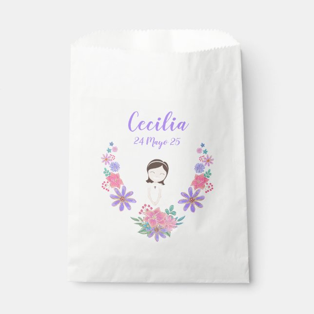 Sacolinha Bolsa de papel Primera Comunión CECILIA (Frente)
