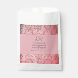 Sacolinha BOLSA ROSA RÚSTICA - Favor de Casamento