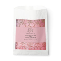 BOLSA ROSA RÚSTICO - Favor de Casamento