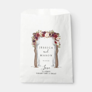 Sacolinha Bolsas De Boho Burgundy Do Arco De Casamento