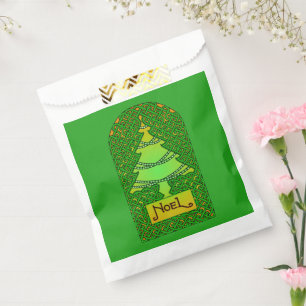 Sacolinha Bolsas de Favor de Árvore de Natal Celta