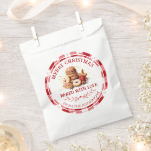 Sacolinha Bolsas de Favor de Biscoitos de Natal Assados com