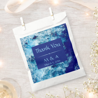 Sacolinha Bolsas De Favor De Casamento De Água Do Oceano Azu