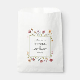 Sacolinha Bolsas de Favor de Casamento de Flores Selvagens