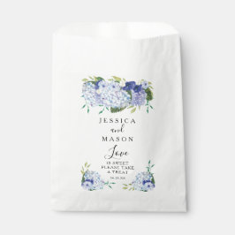 Sacolinha Bolsas de Favor de Casamento de Hydrangea Azul