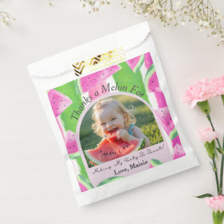 Sacolinha Bolsas de Favor de Foto de Melancia Personalizada