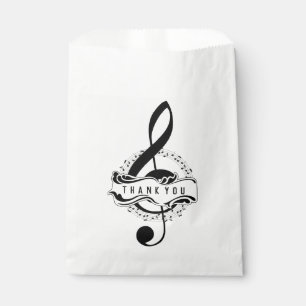 Sacolinha Bolsas De Favor De Nota Musical Editáveis