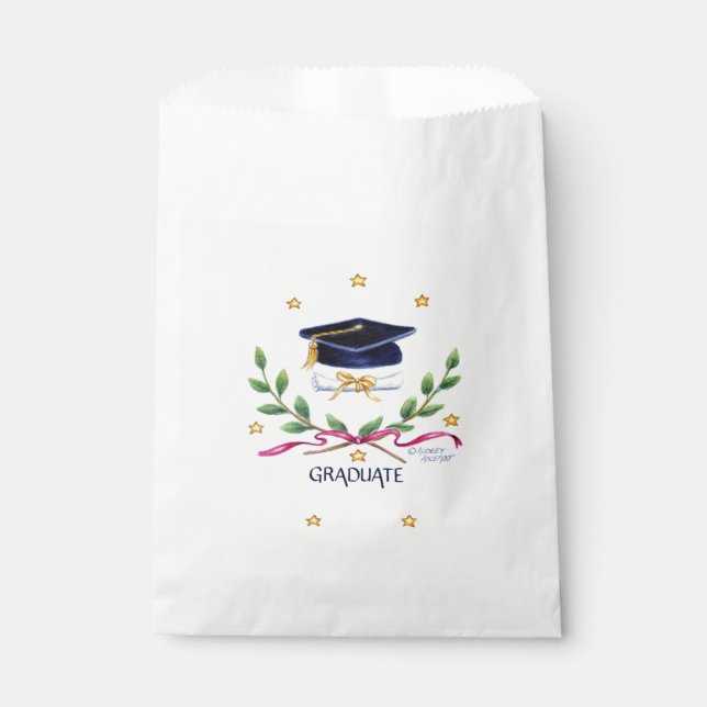 Sacolinha Bolsas De Favor Do Emblem De Vitória De Graduação (Frente)