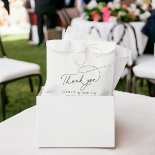 Sacolinha Bolsas de favores do Charm Negro e Casamento Branc