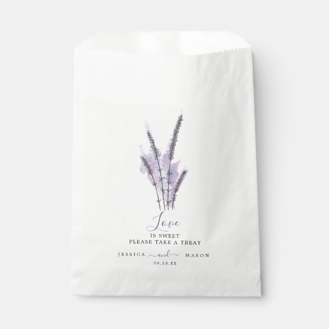 Sacolinha Bolsas de favoritos de Lavanda mínima (Frente)