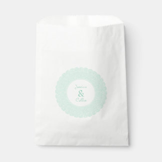 Sacolinha Bolsas de favoritos de renda verde da casa