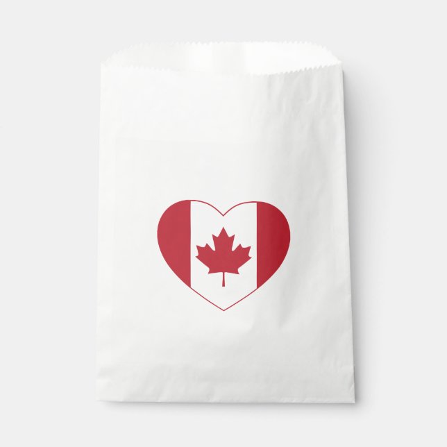 Sacolinha Bolsas de favoritos do coração no Canadá (Frente)