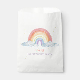 Sacolinha Bolsas de Festa de aniversário do arco-íris de aqu