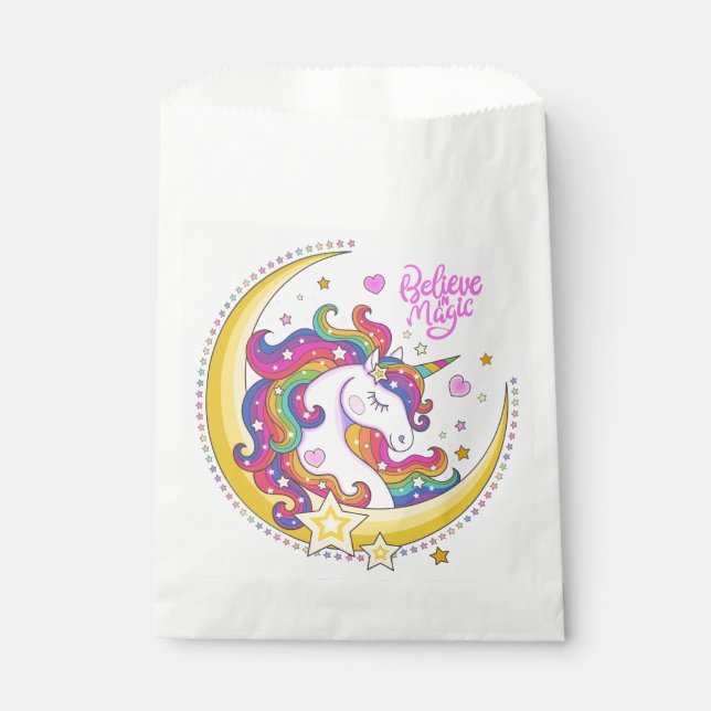 Sacolinha Bolsas do Unicorn Magic Favor (Frente)