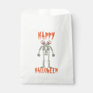 Sacolinha Bolsas/Esqueleto do Favor Branco Halloween