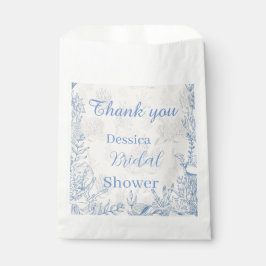 Sacolinha Bolsas Favor de toile azul oceano elegante
