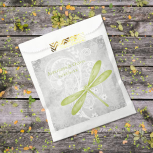 Sacolinha Bolsas Favoráveis do Casamento de Dragonfly Verde