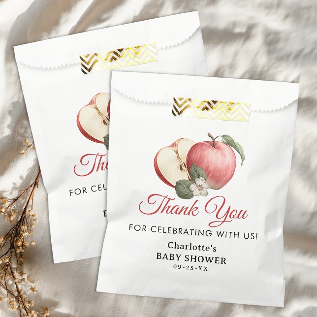 Sacolinha Bolsas Rustic Apple Chá de fraldas Favor (Apple Themed Favor Bag)