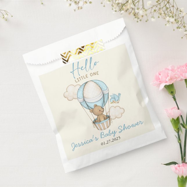 Sacolinha Bonito Urso Olá Pequeno Chá de fraldas (Selado)