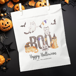Sacolinha Boo Cute Happy Halloween Cats Fantasma Pumpkin Kid