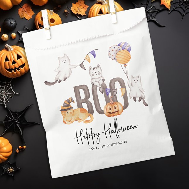 Sacolinha Boo Cute Kid's Happy Halloween Cats Fantasma Pumpk (Criador carregado)