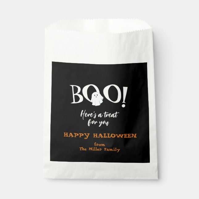Sacolinha Boo Gost Galloween trata bolsas (Frente)