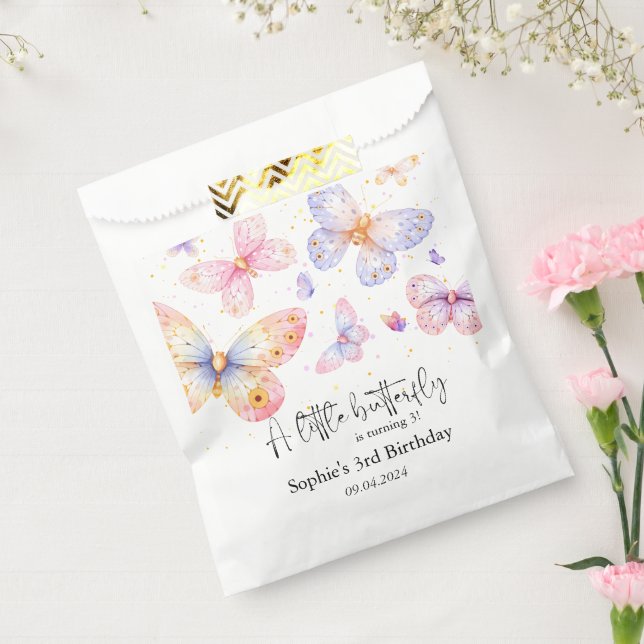 Sacolinha Borboleta Púrpura Rosa Menina de Todas as Idades A (Selado)