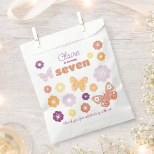 Sacolinha Borboleta Retro Obrigado Aniversário Favor Bag