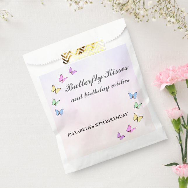 Sacolinha Borboletas Coloridas Aniversário (Selado)