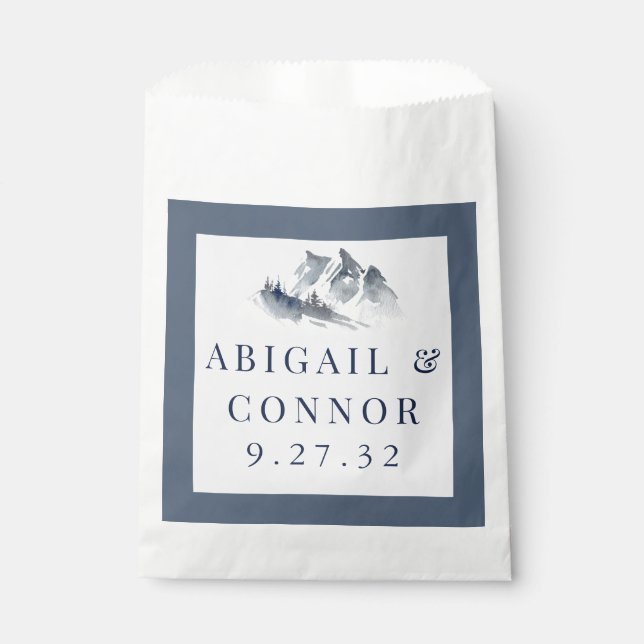 Sacolinha Borda Elegante Branca de Cinzas Azuis Mistura (Frente)