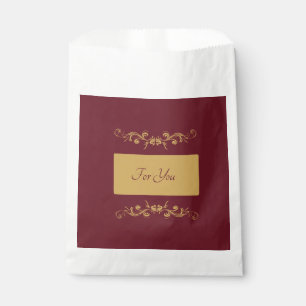 Sacolinha Bordeaux Personalizado Favor Bag
