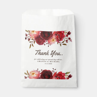 Sacolinha Borgonha Marsala Rosas Vermelhas Flores Casamento