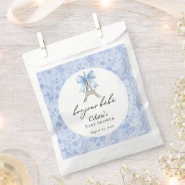 Sacolinha Boujour Bebe Paris Chá de fraldas Azul Francês