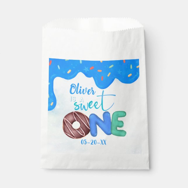 Sacolinha Boy One Pink Glacé Primeiro Aniversário (Frente)