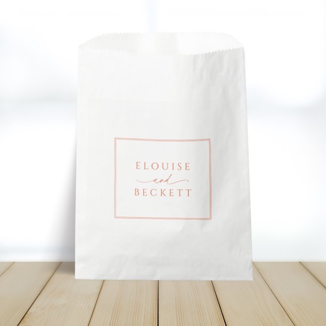 Sacolinha Branca Moderna com Casamento Laranja (Criador carregado)