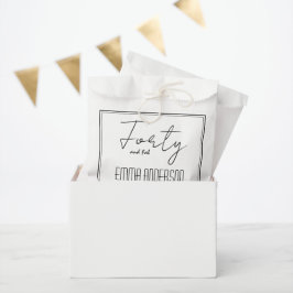 Sacolinha Branco preto minimalista moderno e personalizado