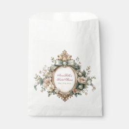 Sacolinha Bridal Shower Favor Bags | Floral Blush Rose