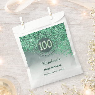 Sacolinha Brilhante Verde Chic e Frame Pontilhado 100º Anive
