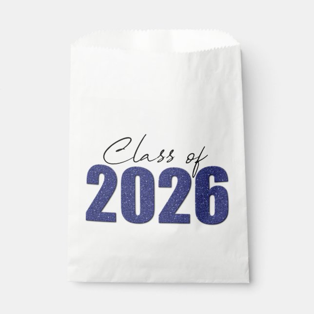 Sacolinha Brilho Azul Marinho Turma de 2026 (Frente)
